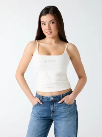 Ortensia Rhinestone Logo Tank