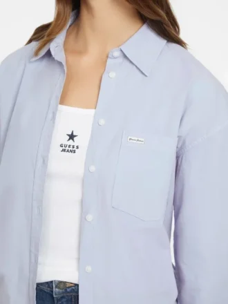 Oversized Long-Sleeve Pocket Shirt