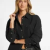 Oversized Long-Sleeve Pocket Shirt