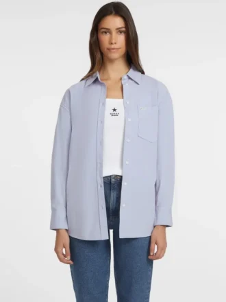 Oversized Long-Sleeve Pocket Shirt
