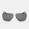 Oversized Metal Navigator Sunglasses