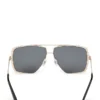 Oversized Metal Navigator Sunglasses