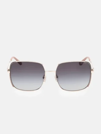 Oversized Square Metal Sunglasses