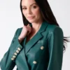 Pamela Faux-Leather Blazer