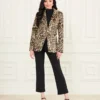 Pamela Printed Velvet Blazer