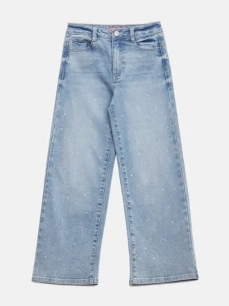 Pamela Rhinestone Wide-Leg Jeans (7-16)