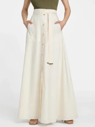 Pat Belted Maxi Skirt