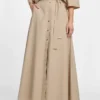 Pat Belted Maxi Skirt