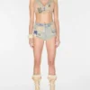 Patchwork Distressed Shorts