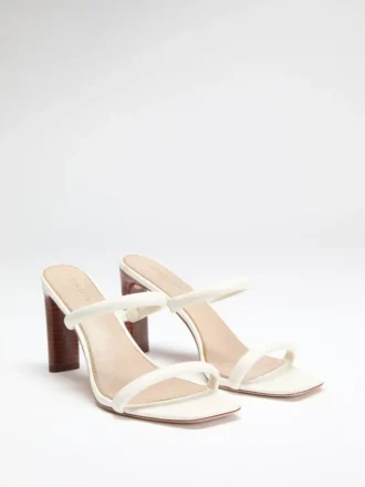 Pearl Leather Double Strap Sandal