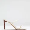 Pearl Leather Double Strap Sandal