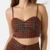 Pia Plaid Top