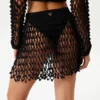 Pom Crochet Mini Skirt
