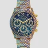 Printed Gold-Tone Multifunction Watch