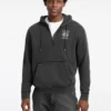 Printed Half-Zip Logo Hoodie