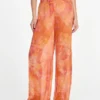 Printed Silk-Blend Chiffon Pants