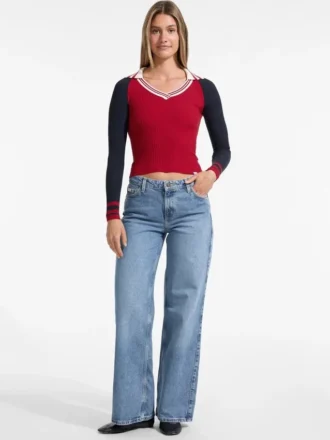 Raglan V-Neck Sweater Top