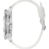 Rainbow Mosaic and White Silicone Multifunction Watch