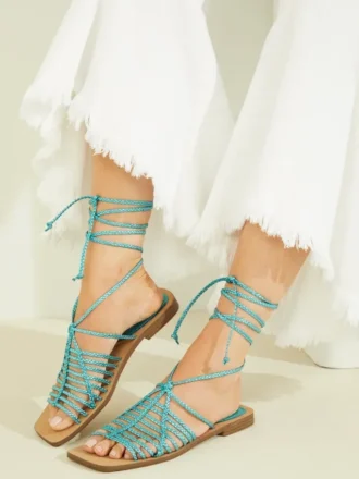 Rayana Strappy Lace-Up Sandals