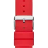 Red Plastic and Silicone Multifunction Watch