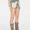 Reverse Denim Short