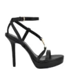 Rhinestone Chain Logo Platform Heels