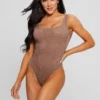 Rhinestone One-Piece Swimsuit