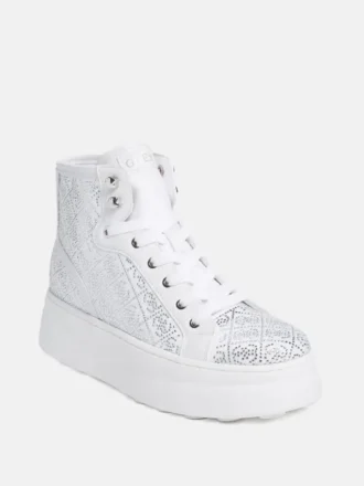Rhinestone Quattro G High-Top Sneakers