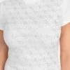 Rhinestone Quattro G Mock-Neck Tee