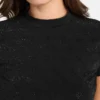 Rhinestone Quattro G Mock-Neck Tee