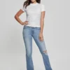 Rhinestone Quattro G Mock-Neck Tee