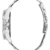Rhinestone Silver-Tone Multifunction Watch