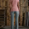 Eyelet Low-Rise Denim Pants