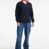 Ribbed Quarter Zip Pullover