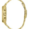 Ridged Gold-Tone and Blue Multifunction Watch