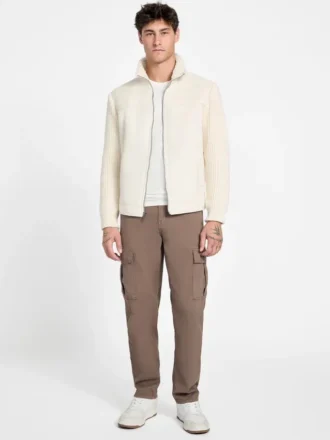 River Faux- Suede Knit Jacket