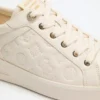 Ronii Debossed Peony Low-Top Sneakers