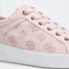 Ronii Debossed Peony Low-Top Sneakers