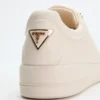 Ronii Debossed Peony Low-Top Sneakers