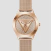 Rose Gold-Tone Analog Logo Watch