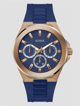 Rose Gold-Tone and Blue Multifunction Watch