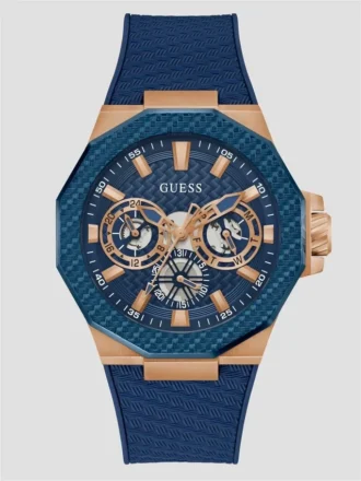 Rose Gold-Tone and Blue Multifunction Watch