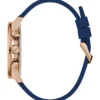 Rose Gold-Tone and Blue Silicone Chronograph Watch
