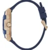 Rose Gold-Tone and Blue Silicone Multifunction Watch