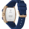 Rose Gold-Tone and Blue Silicone Multifunction Watch