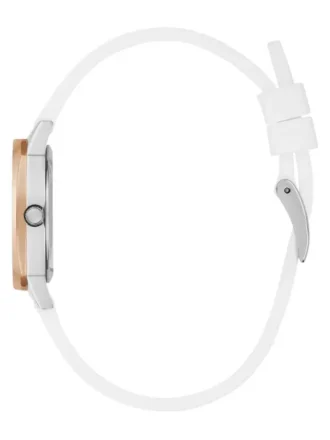 Rose Gold-Tone and White Analog Watch