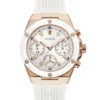 Rose Gold-Tone and White Multifunction Watch
