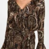Sana Paisley Burnout Dress