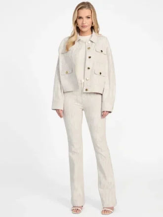 Sarah Monogram Flared Denim Pant