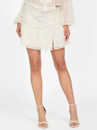 Seiah Chiffon Mini Skirt